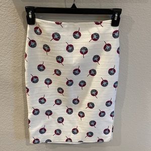 LOFT print pencil skirt